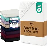 Utopia Bedding Fitted Sheet 13 x 200 x 30 cm &ndash; White &ndash; (Bed 160) | Deep Pocket - Oeko Tex Certified - Brushed Polyester Micro