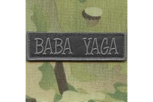 LEGEEON Blackout Baba Yaga 1x3.5 Morale Tactical USA Army Military Fastener Cap Patch