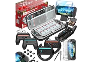 HEYSTOP Switch 2 Étui pour Nintendo Switch 2 Kit d'accessoires avec PC Coque Protection pour Nintendo Switch 2 Film Trempé, Switch 2 Chargeur Joycon pour Nintendo Switch 2,4*Switch 2 Manette,etc