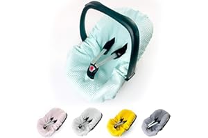 BABEES Rivestimento estivo per ovetto, Fodera estiva, Fodera prottetiva seggioliono auto, universale per ovetto,100% cotone, di spugna, Idoneo per ovetto, Copriovetto, Copriovetto Estivo