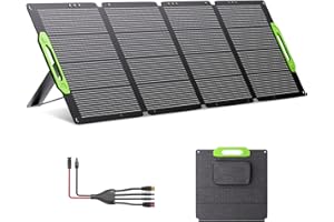 BATENORY 400W Solarpanel Faltbar mit 4-in-1 Kabel (Anderson/XT60/DC5521/DC5525), IP67 Wasserdicht, Verstellbarer Neigungswinkel, Solarpanel Camping für Tragbare Powerstation, Outdoor Garten Wohnwagen