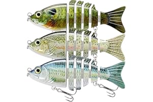 TRUSCEND Easy Catch Swimmax, Leurres de Pêche Réalistes pour Une Pêche en Famille Relaxante Grâce à Leurs Mouvements Turbulents et Vibrants, Segmentés et Articulés en Fibre Dyneema Ultra-résistante.