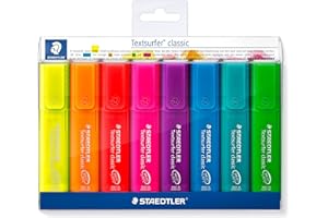 Staedtler Textsurfer classic 364 - Pack de 8 marcadores fluorescentes, tinta multicolor