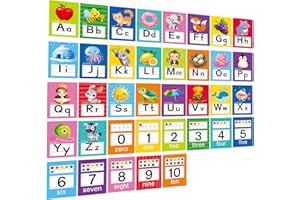 ADDUSTER Alphabet Letters for Wall - ABC Poster Classroom Wall Alphabet Kindergarten Elementary School Classroom Wall Decoration Daycare Center Home Education Supplies