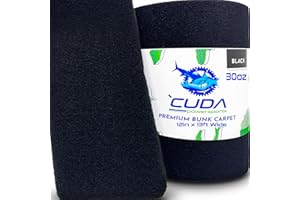 CUDA POWERSPORTS Cuda Boat Trailer Bunk Carpet 12 Inch Wide x 13ft-New Premium 30 Oz Roll- Cuda Bunk Carpet for Boat Trailers Parts Accessories Black Lift Runners Covers Waterproof