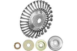 ZHYLUO Unkrautbürste 8 Zoll, Innenloch 25,4 mm, Unkrautbürste für Stihl Motorsense, Wildkrautbürste, kann Unkraut, Schlamm und hartnäckigen Schmutz effektiv entfernen