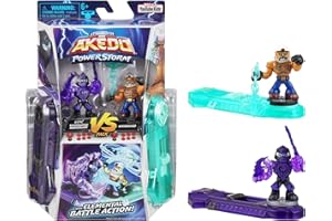 Akedo Legends of Powerstorm Versus Pack 2 Mini Battling Warriors und 2 Battle Controller Epic Shadowfire Nightblade Versus Overboard