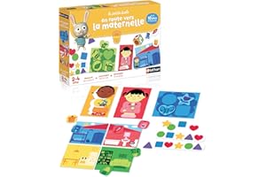 Nathan - La Petite Ecole, En Route Vers la Maternelle - Découvrir les Couleurs et les Formes, Jeu des 4 Amis - Educatif - Coffret de Plus de 10 Jeux Progressifs - Pour Enfants de 2 à 4 ans