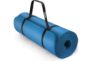 TRESKO Tapis d'exercice fitness tapis de yoga tapis de Pilates tapis de gymnastique, Dimensions 185 x 60 x 1,5 cm ou et 190 x 100 x 1,5 cm, sans Phtalates/en Mousse NBR/respecte la peau