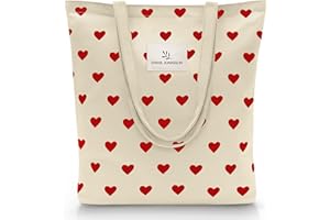 Emma Jonasson Tote Bag Femme - Sac Tissu avec Fermeture éclair et Poche intérieure - Sac en Toile Femme - Aestetic Coton Bag - Canvas Sac Tote Bag - sac de course - sac cabas