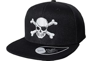 BADDERY Casquette pour Enfants: Pirate - Basecap avec Broderie - Bonnet Cap Toque - Cadeau pour Fille Filles Garçon-s - Pirats Crâne Pavillon Noir Capitaine - Anniversaire