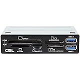 CSL - 3,5 Zoll All in One USB 3.0 Super Speed - interner Cardreader USB 2.0 Kartenleser - 2 x USB 3.0 Schnittstellen - Multif