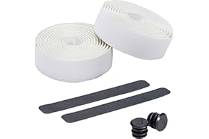 BBB Cycling Ruban de Guidon Vélo Route I Motif de Diamant pour Forte Prise I Absorption des Chocs I Inclut Bouchons de Guidon FlexRibbon BHT-14 | Blanc