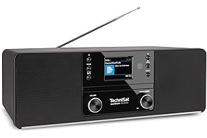 TechniSat DIGITRADIO 370 CD BT - Stereo Digitalradio (DAB+, UKW, CD-Player, Bluetooth, Farbdisplay, USB, AUX, Kopfhöreranschluss, Kompaktanlage, Wecker, 10 Watt, Fernbedienung) schwarz