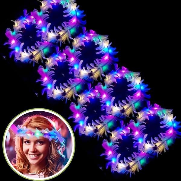 Produktbild von LED Blume Stirnband - Leuchtende Blumenkrone Für Frauen Und