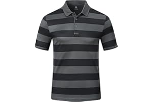 MoFiz Men's Polo Shirts Short Sleeve Casual Golf Work Top Moisture Wicking Sports Fitness Hiking Polo T-Shirt