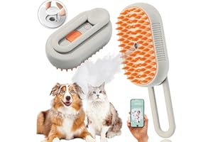 VONALA Cepillo y Vapor PetSteamPro para Gatos y Perros 3 en 1, Guía de Adiestramiento Incluida