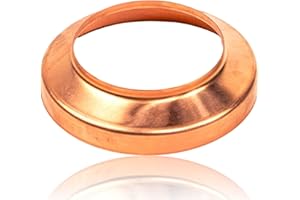 HERR FVLFIL Kupfer Standrohrkappe 100/116 flach - Rosette für einen sauberen Übergang vom Fallrohr zum Standrohr, Abdeckrosette für Regenrohre