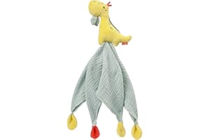 Fehn Schmusetuch Baby Spielzeug Dino - Schnuffeltuch für Neugeborene - Einschlafhilfe Kuscheltier Schnullertuch Nuckeltuch- Kuscheltuch Schlaftier für Babys und Kleinkinder ab 0+ Monaten
