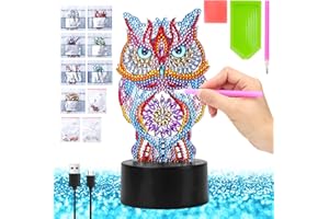 Fullove Basteln Mädchen 6 7 8 9 Jahre Geschenk, Kreativset Diamond Painting Kinder 5-12 Jahre Mädchen Mosaik Bastelset Kinder Mädchen Geschenkideen 5 6 7 Jahre Eule Geschenk Mädchen Geburtstag