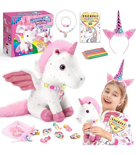 TY Attic Treasures Einhorn Agnus, 33 Cm, Weiß – Kuscheliger Plüsch Im Retro-Look