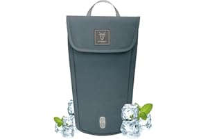 UTOBEST Sac isotherme pour poche à eau – Garde l'eau fraîche en été et empêche le gel en hiver, s'adapte aux poches d'hydratation de 2 L 3 L, léger et imperméable, la vessie n'est pas incluse, Gris