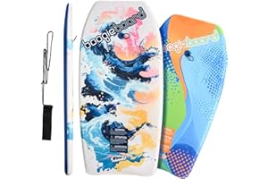 Wham-O Bodyboard Lot de 2 Planches de Natation pour Plage et Piscine - Planche de Surf légère pour Enfant - 94 x 46 x 10 cm - Revêtement Fiberclad Noyau Phuzion - avec Leash pour Un Maintien sûr