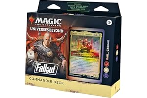 MAGIC THE GATHERING Magic: The Gathering Fallout Commander Deck - Hail, Caesar (100-Card Deck, 2-Card Collector Booster Sample Pack + Accessories)
