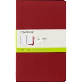 Moleskine &Ccedil;izgisiz Cahier Not Defteri 3'L&uuml; Set L Boy Yabanmersini Kirmizisi