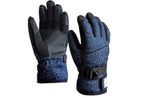 7-Mi Kids Winter Warm Water-Resistant Gloves for Skiing Snowboarding Cycling Riding Outdoor Activities Children Mittens for 4 To 6 Years Old