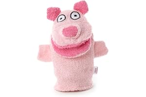 Isabelle Laurier - Gant de Toilette Amusant pour Enfant 100% Coton - Gant de Bain éponge pour bébé - Modèle Cochon