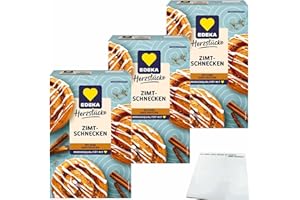 usy Bundle für EDEKA Herzstücke Zimt Schnecken 3er Pack (3x567g Packung) + usy Block