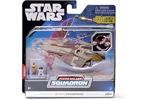 Bizak Star Wars 62610014 Micro Galaxy Squadron Vaisseau Delta 78 Jedi Starfighter avec 2 Figurines