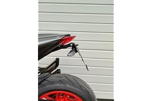 GROFATEC Portamatrículas Corto para Ducati Monster 937 2021-2024 Portamatrículas EVO Set para Intermitentes OEM Conversión Trasera Tail Tidy Cola Corta para conversión de matrículas Ducati Monster