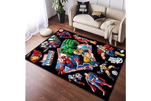BILIVAN Avengers Anime-Teppich Wohnzimmer Schlafzimmer Kinder Nachttisch Miracle Spider Gemustert für Schlafzimmer Farbe Rutschfester Teppich 80 * 120