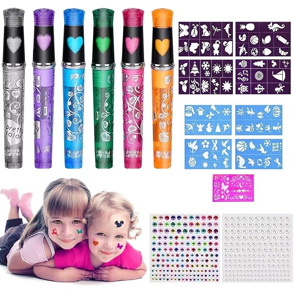 Set Stencil Tatuaggi Pasquali TyToo - 15 Design Riutilizzabili, Per Bambini E Adulti, Delicati Sulla Pelle