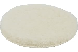 wolfcraft Polerhuva i Lammull för Excenterslip, Ø 150 mm | Självhäftande polerhätta med velourbaksida för polering av lack, m