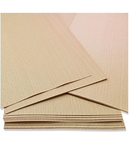 Impiallacciatura Legno Faggio - 6 Fogli A4, Per Riparazioni Mobili, Intarsio E Fai Da Te - Foto 5