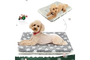 MORA PETS Dog Bed Mat Small Washable Dog Crate Mattress for 24 inch Cage Soft Flat Pet Cushion Bedding Puppy Pillow Blanket for Cats Puppy Dogs Reversible 60x46cm Grey