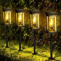 Lot 4 Lampes Solaires Extérieur Flamme Vacillante Hwishare - Décoration Jardin Et Terrasse