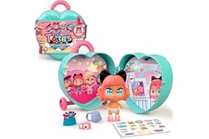 Trotties Mini Sophie with Trolley and Small Suitcase, 1 Doll with Clothes and Accessories, 2 Background Scenarios and Stickers, Store and Take Anywhere, 4 Models, 3 Years and Above