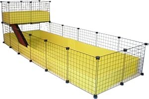 GRENDLE C & C Cage (6 x 2 plus 1x2 loft, Black) YELLOW INSERT AND RAMP NOT INCLUDED