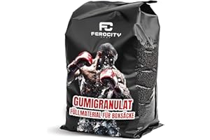 Ferocity Wkład do worka bokserskiego 25 kg ok. 45 l | do Makiwara, kukurydzy, gruszki bokserskiej, worek na śmieci, granulat gumowy SBR, optymalna gęstość, wysoka trwałość, przyjazny dla środowiska