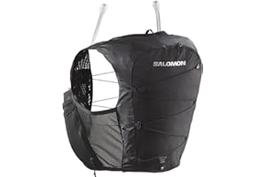 ‎SALOMON Salomon Active Skin 8 Laufweste mit Flaschen Damen, lange Haltbarkeit, einfache Hydratation, optimierte Fächer, Schwarz