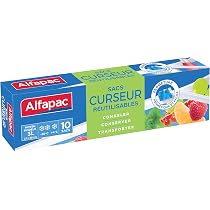 Sacs Congélation Alfapac 1L - Fermeture Curseur Hermétique - Réutilisables - Fabriqués En France - Lot De 15