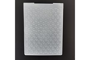 WooYangFun Happy Valentine's Day Love Heart Background Embossing Folder for Card Making Floral DIY Plastic Scrapbooking Photo Album Card Paper DIY Craft Decoration Template Mold