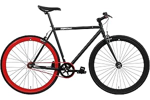 FabricBike- Vélo Fixie Noir, Fixed Gear, Single Speed, Cadre Hi-Ten Acier, 10,45 kg (Talla M).