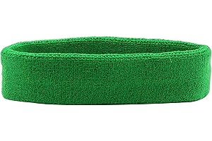 HANERDUN Bandeau de Sport pour Hommes et Femmes Bande de Cheveux Élastique Non Slip Évacuation de l'Humidité Bandeau en Coton pour Sports