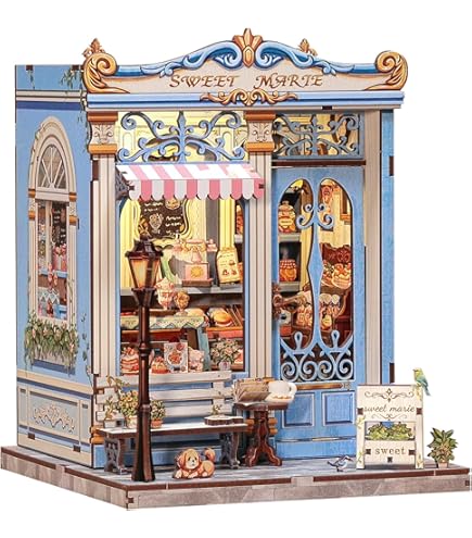 Cutefun DIY Book Nook Kit - Miniatuur House Kit - Poppenhuis Kit Led Licht Met Sensor Geschikt voor Tieners en Volwassenen Boekenplank Decor Creatieve (Bach Strings