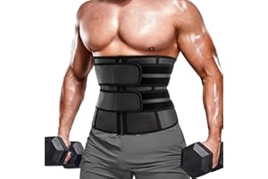 Chumian Men Waist trimmer Sweat Belt Neoprene Sauna Waist Trainer Tummy Control Workout Belly Band Fitness